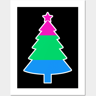 Christmas Tree LGBT Flag Polysexual Posters and Art